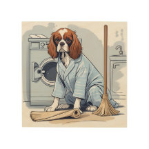 Niedlicher König Charles Spaniel in Pajamas Doing