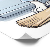 Niedlicher König Charles Spaniel in Pajamas Doing  Poster (Ecke)