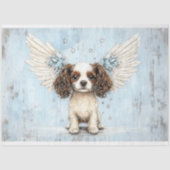 Niedlicher König Charles Spaniel mit Flügeln BG8 D Seidenpapier (Vorderseite)