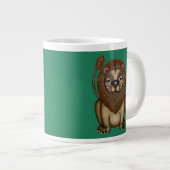 Niedlicher König der Bestie Löwe Jumbo-Tasse (Vorderseite Rechts)