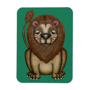 Niedlicher König der Bestie Löwe Magnet