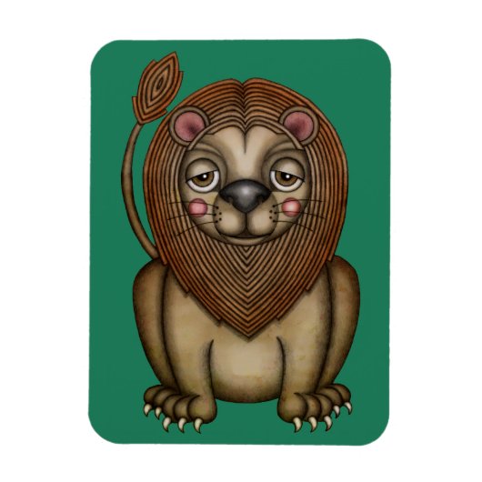 Niedlicher König der Bestie Löwe Magnet (Vertikal)