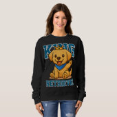 Niedlicher König Golden Retriever Unisex Mann Frau Sweatshirt (Vorne ganz)