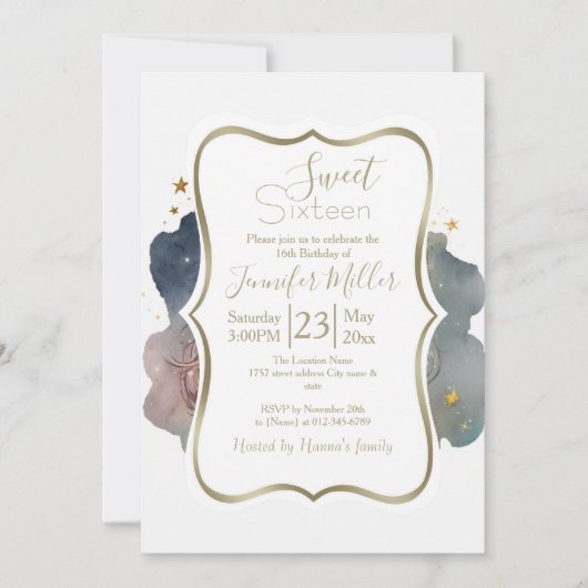 Niedlicher König Löwen schlafend auf dem Mond Einladung (Vorderseite)