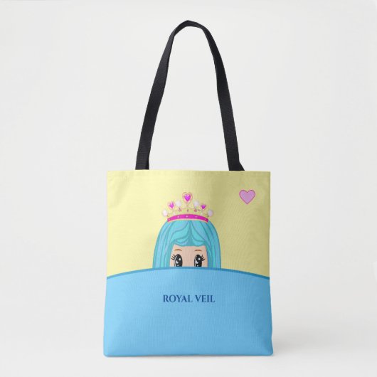 Niedlicher königlicher Schleier der Prinzessin auf Tasche (Vorderseite)