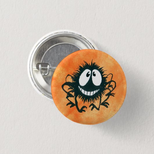 Niedlicher Kooky Halloween Spider Button! Button (Vorne & Hinten)