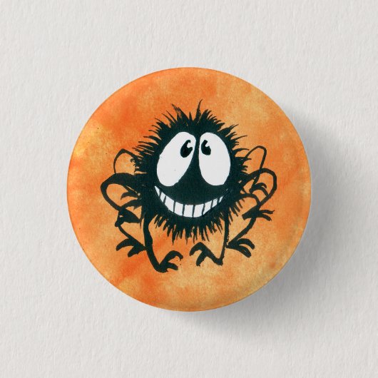 Niedlicher Kooky Halloween Spider Button! Button (Vorderseite)