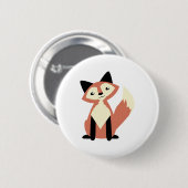 Niedlicher Kopf-Neigung Fox Button (Vorne & Hinten)