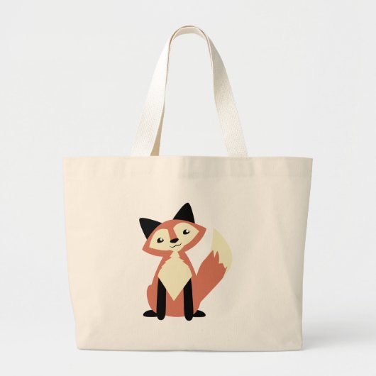 Niedlicher Kopf-Neigung Fox Jumbo Stoffbeutel (Vorne)