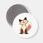 Niedlicher Kopf-Tilt-Fox Magnet (Vorderseite/Rückseite)