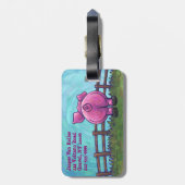 Niedlicher Kopf-und Gepäckanhänger (Rückseite vertikal)