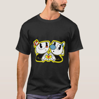 Niedlicher Kopfkopf und Mugman Premium T-Shirt