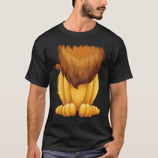 Niedlicher kopfloser Löwenanzug Halloween Big Cat  T-Shirt (Vorderseite)