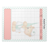 Niedlicher Kopfschmerztracker für Zuckbären Notizblock (Vorderseite)