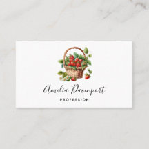 Niedlicher Korb voller Erdbeeren