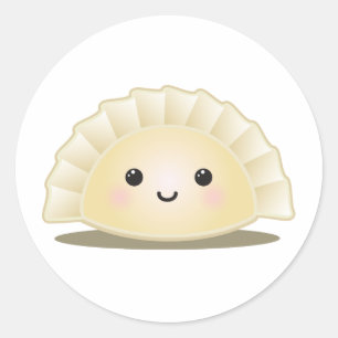 Niedlicher Koreaner Mandu Runder Aufkleber