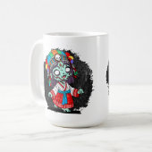 Niedlicher koreanischer Zombie Kaffeetasse (Vorderseite Links)