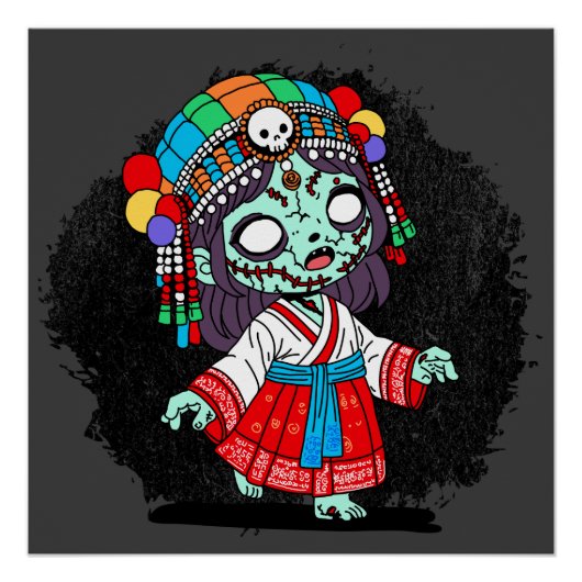 Niedlicher koreanischer Zombie Poster (Vorderseite)