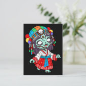 Niedlicher koreanischer Zombie Postkarte (Stehend Vorderseite)