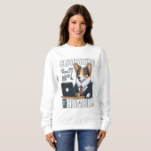 Niedlicher Korgi-Analyst, der die Zahlen ermittelt Sweatshirt (Vorne ganz)