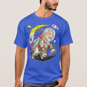 Niedlicher Korgi Hund im Weltraum Nichtbinäre Agen T-Shirt