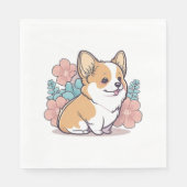 niedlicher Korgi Serviette (Vorderseite)