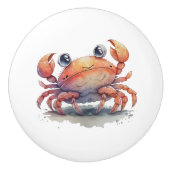 Niedlicher Krabbenknopf Keramikknauf (Vorderseite)