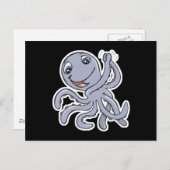 niedlicher Krake Postkarte (Vorne/Hinten)