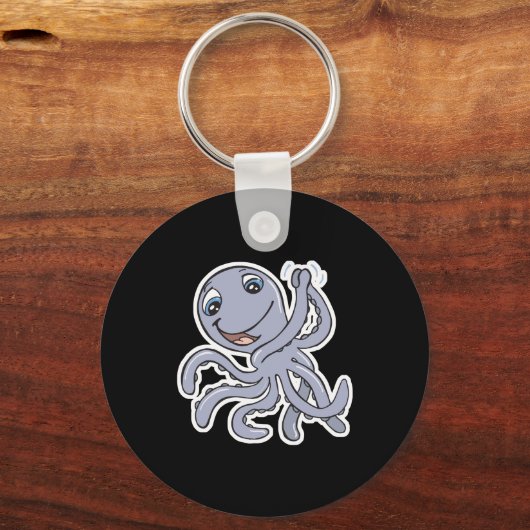 niedlicher Krake Schlüsselanhänger (Vorderseite)