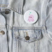 Niedlicher Kraken-Cartoon Button (Beispiel)