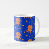 Niedlicher Kraken Cartoon Kaffeetasse (VorderseiteRechts)