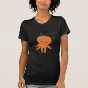 Niedlicher Kraken-Cartoon T-Shirt