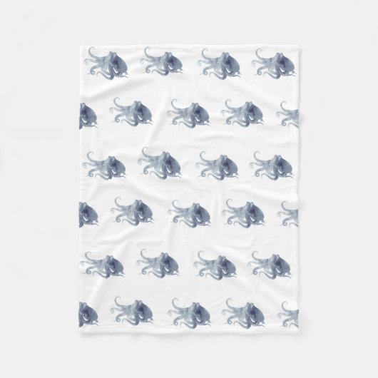 Niedlicher Kraken Fleecedecke (Vorderseite)