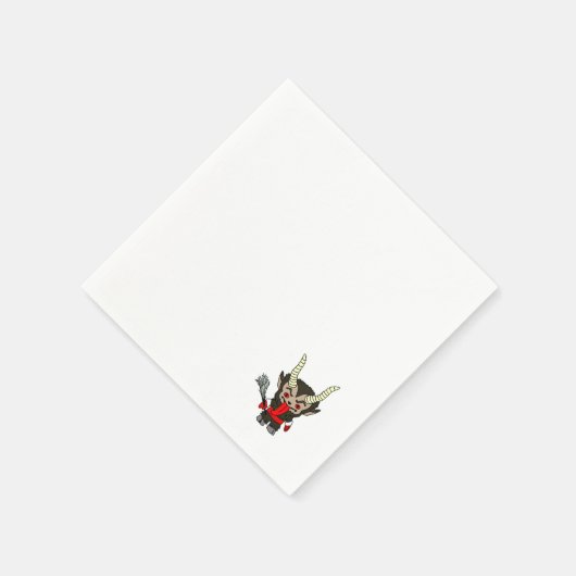 Niedlicher Krampus Serviette (Ecke)