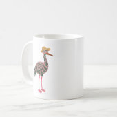 Niedlicher Kranich-Klassikermug Kaffeetasse (Vorderseite Links)