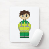 Niedlicher Krankenwagen-Mann Mousepad (Mit Mouse)