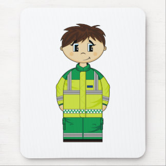 Niedlicher Krankenwagen-Mann Mousepad