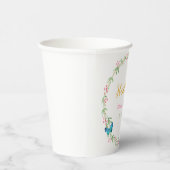 Niedlicher Kranz, Biene & Butterfly Babydusche Pappbecher (Rechts)