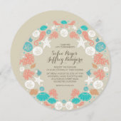 Niedlicher Kranz Einladung (Vorne/Hinten)