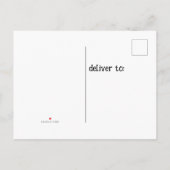 Niedlicher Krautfisch mit Silberstift und Schlitzl Einladungspostkarte (Rückseite)