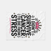 Niedlicher Krebs habe ich Krebs nicht überlebt, um Fleecedecke (Vorderseite (Horizontal))