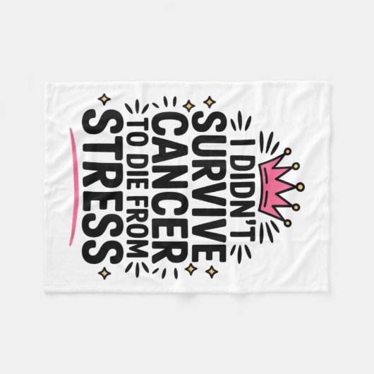 Niedlicher Krebs habe ich Krebs nicht überlebt, um Fleecedecke (Vorderseite (Horizontal))