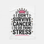 Niedlicher Krebs habe ich Krebs nicht überlebt, um Fleecedecke (Vorderseite)