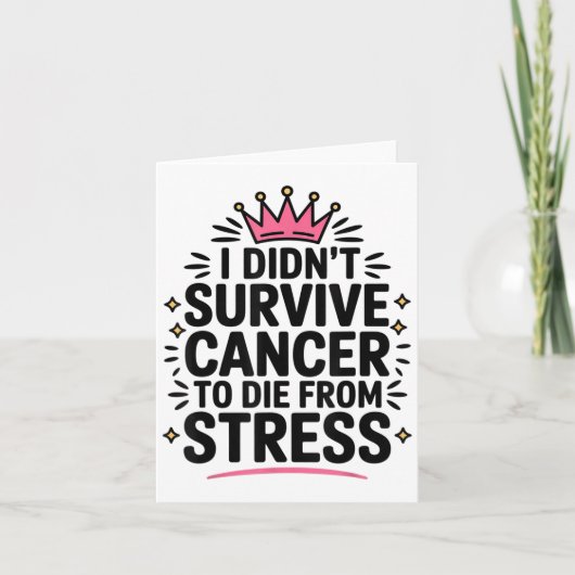 Niedlicher Krebs habe ich Krebs nicht überlebt, um Karte (Vorderseite)