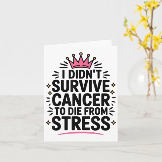 Niedlicher Krebs habe ich Krebs nicht überlebt, um Karte (Gelbe Blume)