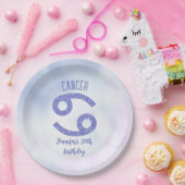 Niedlicher Krebs Lila Astrologie Geburtstagspartei Pappteller (Party)