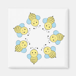 Niedlicher Kreis der Bienen Magnet