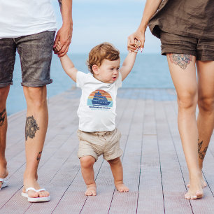 Niedlicher Kreuzfahrtschiff Ausflug Personalisiert Baby T-shirt