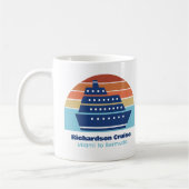 Niedlicher Kreuzfahrtschiff Familienreise Sonnenun Kaffeetasse (Links)