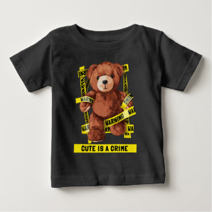 Niedlicher Kriminalitätskämpfer Teddybär Baby T-shirt